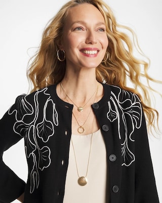 Gold Triple Pendant Necklace click to view larger image.