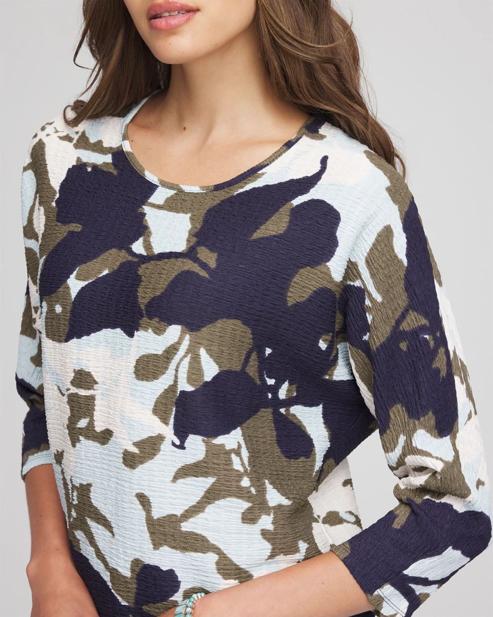 Floral Wedge Top