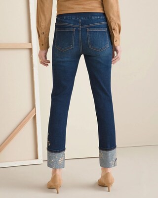 Embellished Pull-On Ankle Jeggings