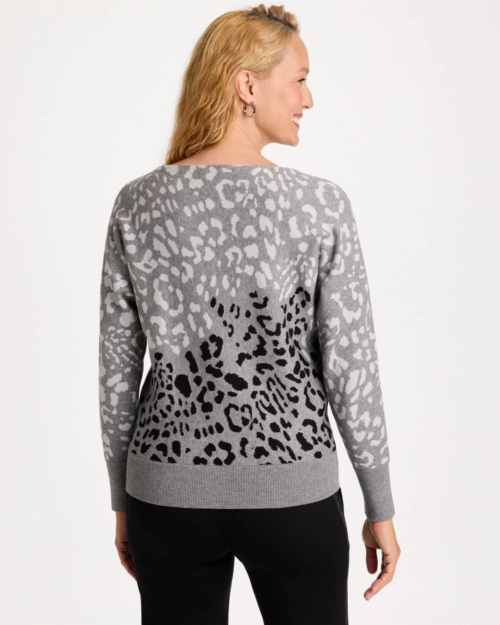 Ella Jacquard Animal Pullover Sweater click to view larger image.
