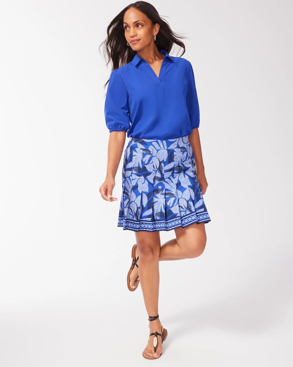 Zenergy UPF Neema Floral Pleated Skort