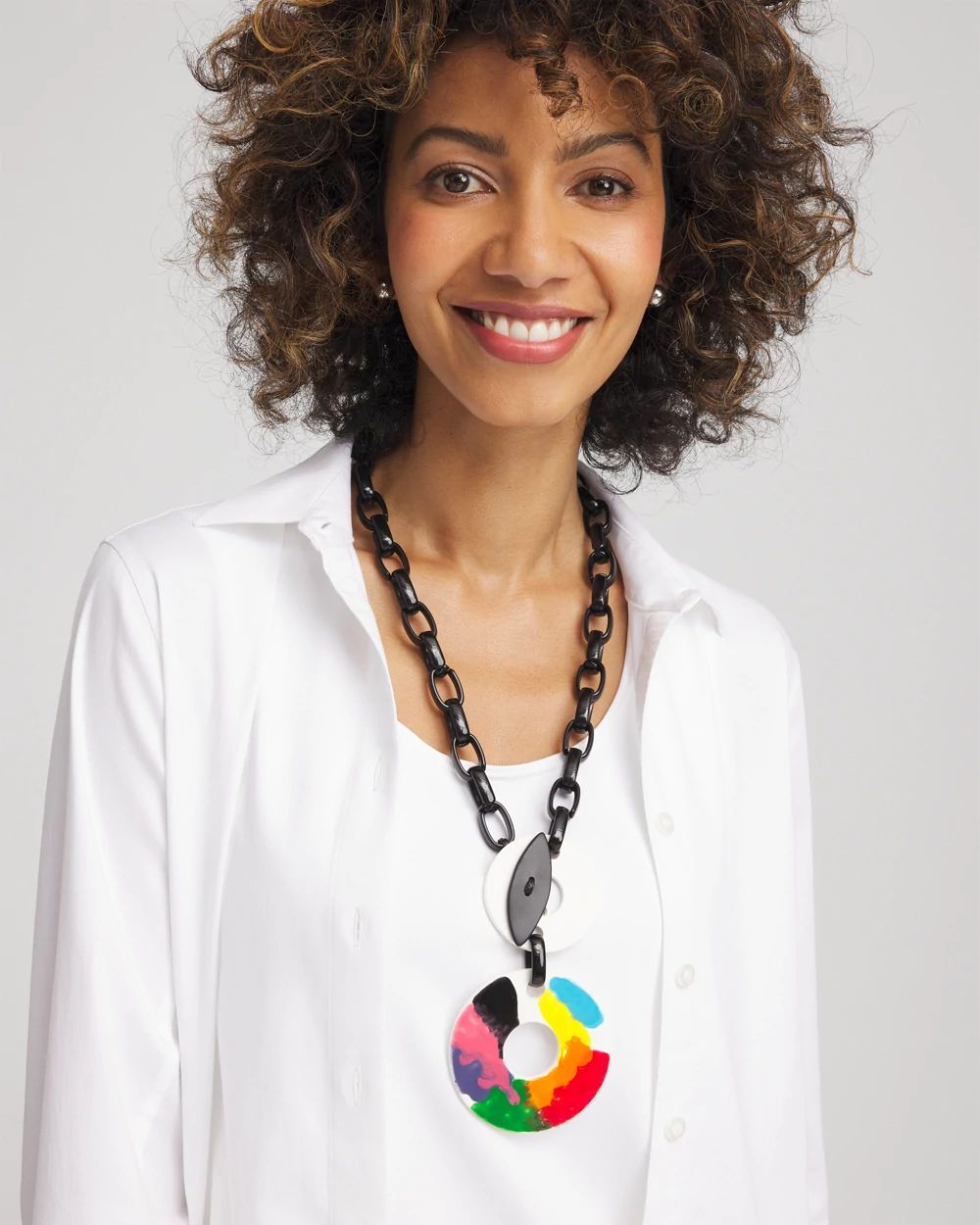 SYLCA® x Chico's Multi-Color Chain Toggle Necklace