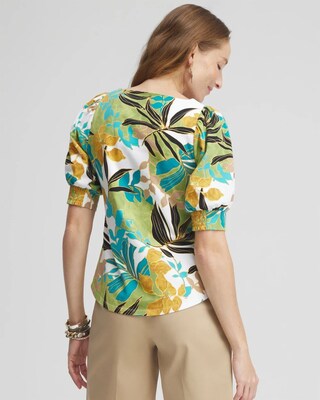 Palm Print Square Neck Top click to view larger image.