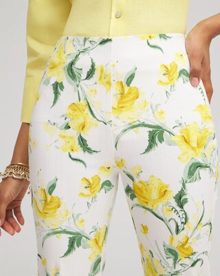 Juliet Floral Straight Cropped Pants
