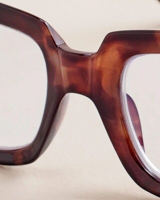 Faux Tortoise Square Reading Glasses