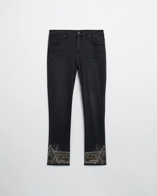 Girlfriend Art Deco Ankle Jeans