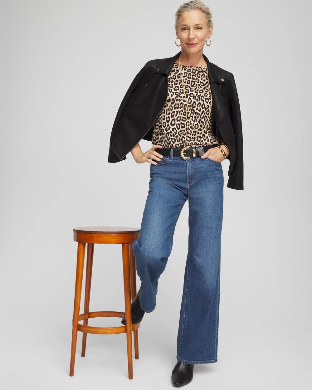 Animal Print Touch of Cool™ Layering Tee click to view larger image.