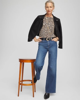 Animal Print Touch of Cool™ Layering Tee click to view larger image.