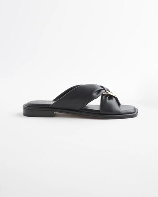 Black Leather Sandals