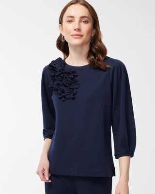 Zenergy French Terry Applique Sweatshirt