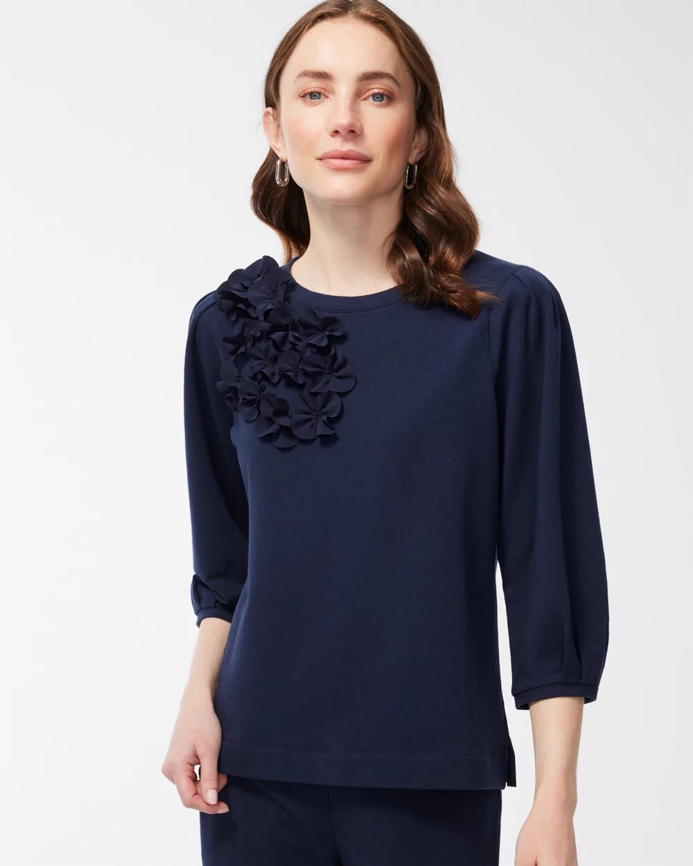 Zenergy French Terry Applique Sweatshirt