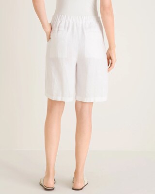 Linen Tie-Front Shorts