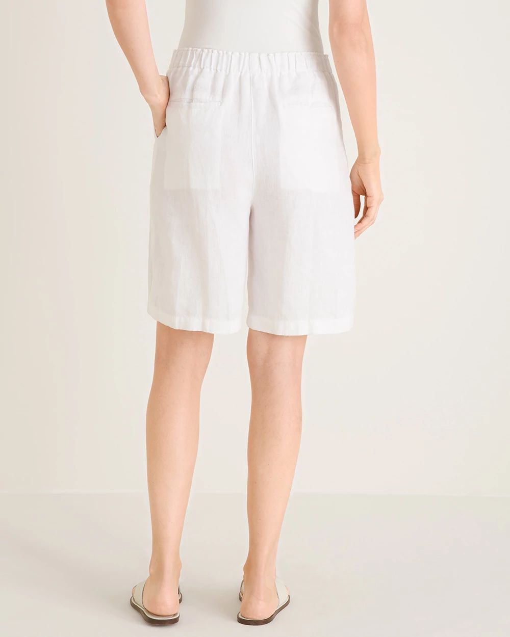 Linen Tie-Front Shorts