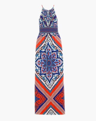 Scarf Print Maxi Dress