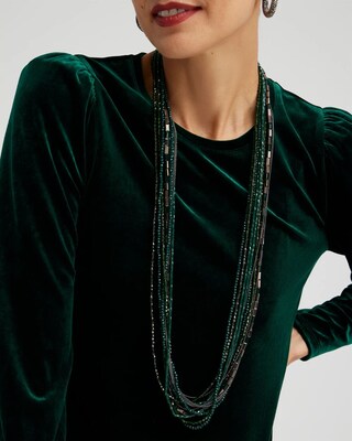Green Multistrand Necklace