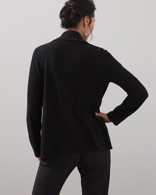 Black Label Cashmere Tuxedo Cardigan