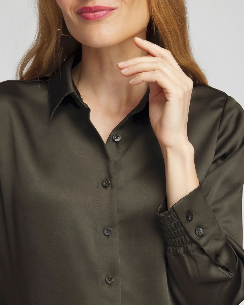 Stretch Satin Blouse