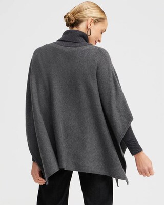 Floral Sequin Sweater Poncho