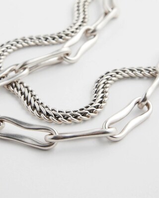 Silver Tone Collar Necklace