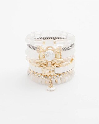 Mixed Metal Flex Cuff Bracelet click to view larger image.
