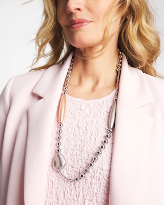 Copper and Silver Double Strand Necklace click to view larger image.