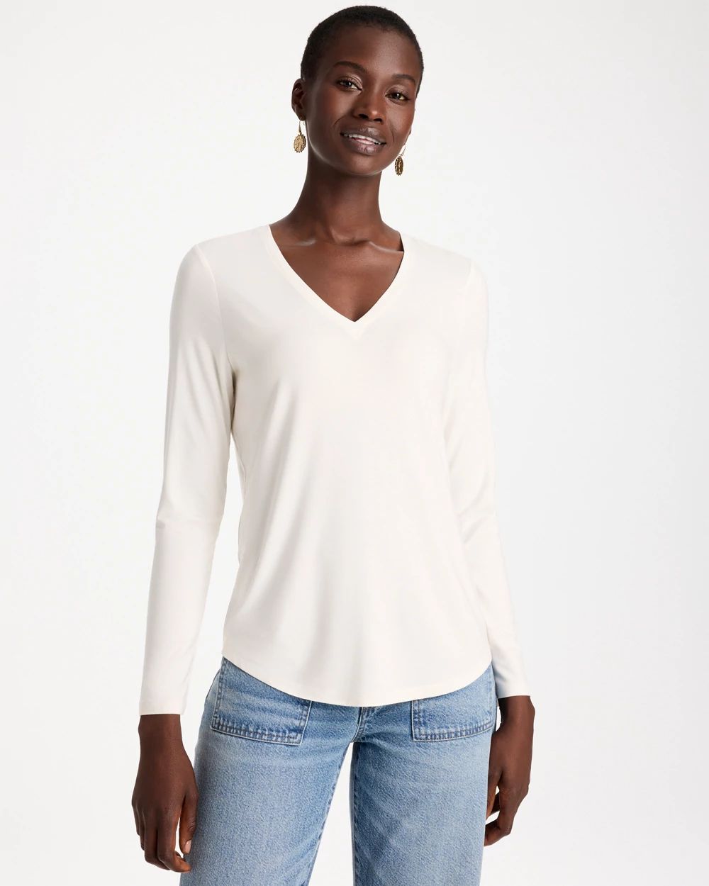Touch of Cool™ V-Neck Layering Tee