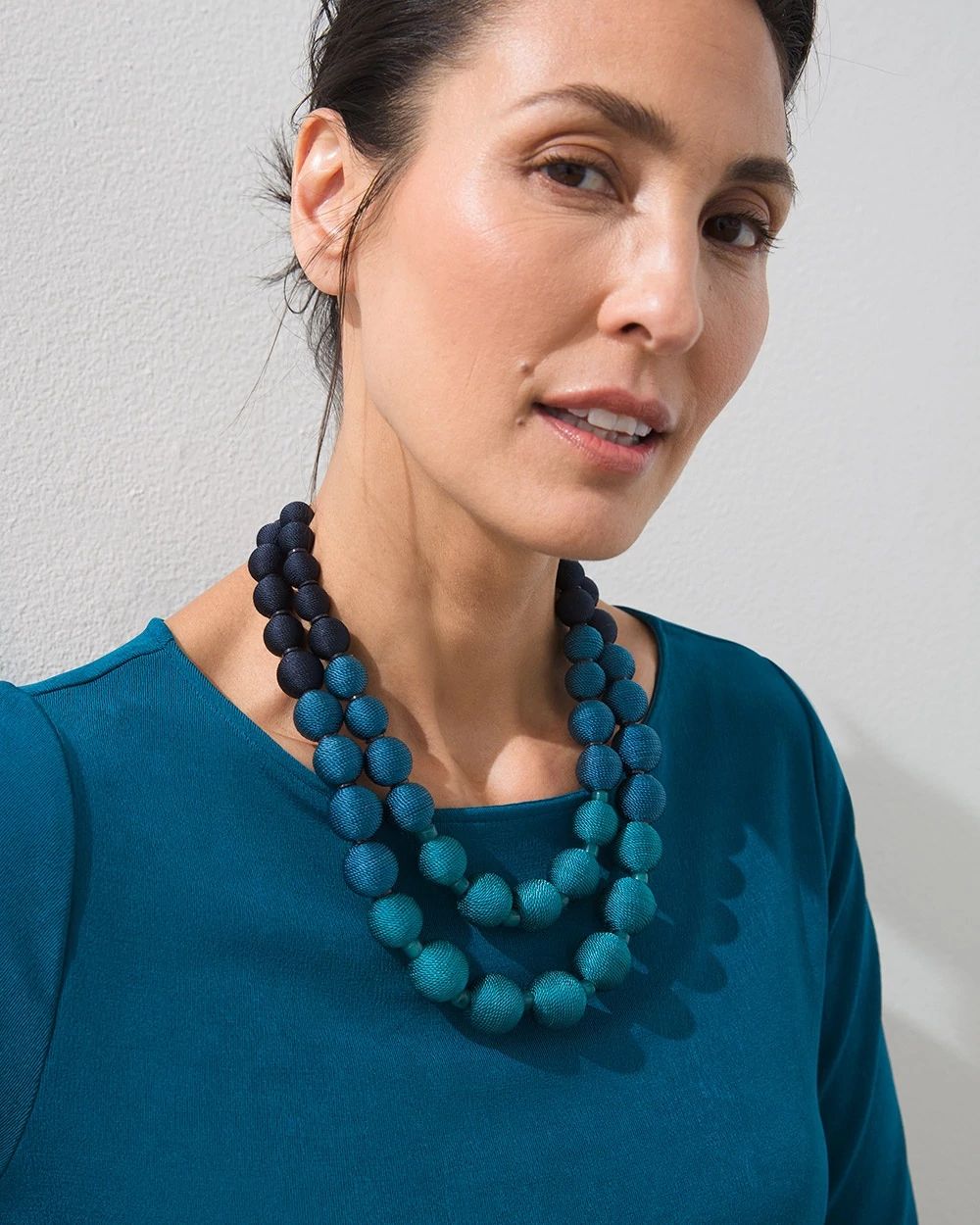 Wrapped Beads Multi-Strand Necklace