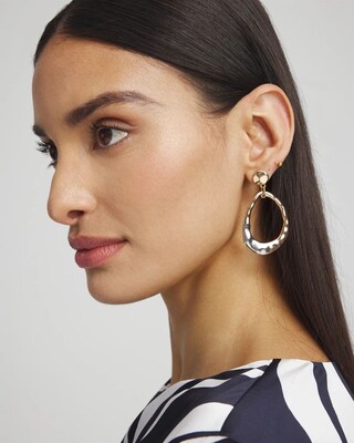 Mixed Metal Drop Hoops