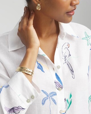 No Iron™ Island Linen Shirt click to view larger image.