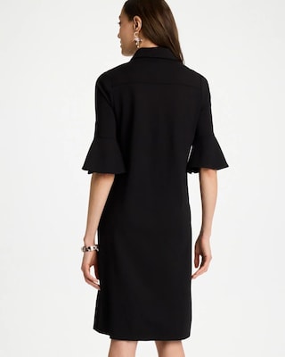 Flounce Sleeve Poplin Dress click to view larger image.