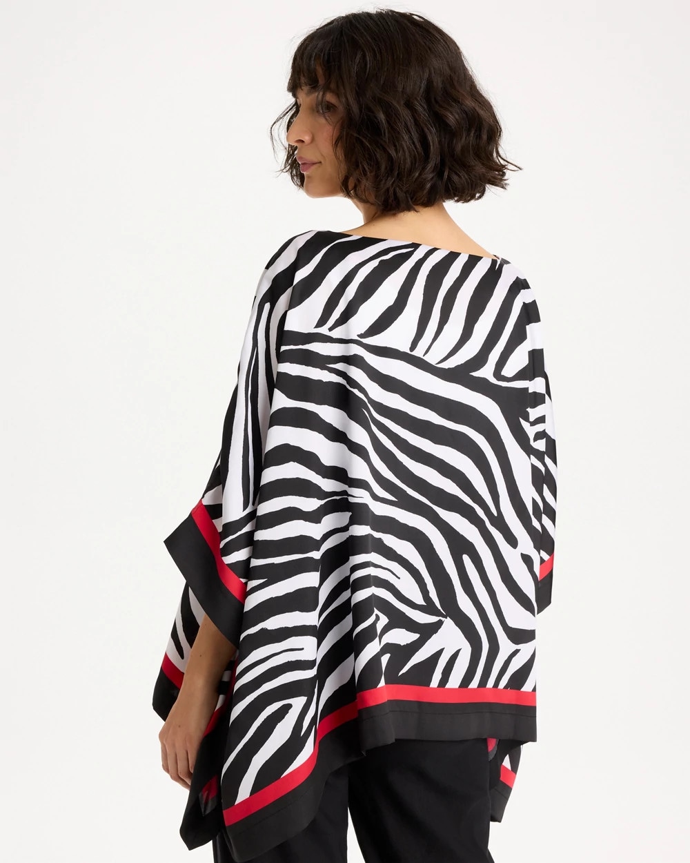 Woven Animal Print Poncho