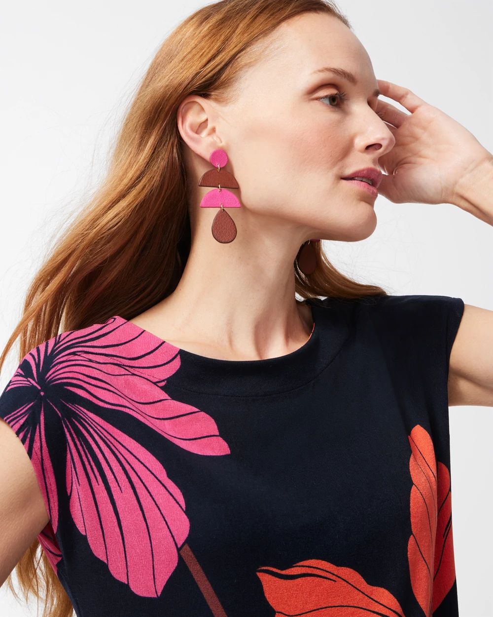 Travelers Floral Side Slit Tunic