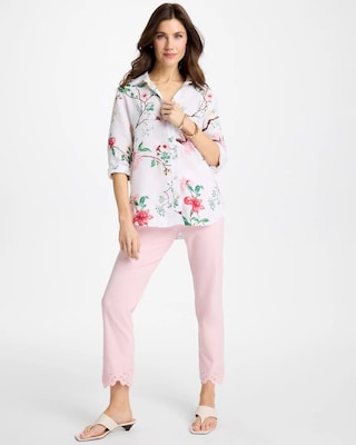 Embroidered Brigitte™ Slim Crop Pant click to view larger image.