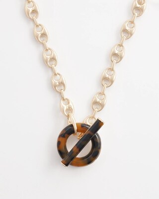 Faux Tortoise Toggle Necklace