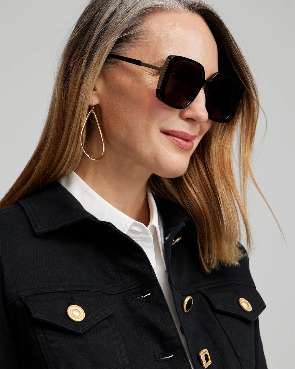 Black Square Sunglasses