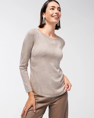 Foiled Pullover Sweater