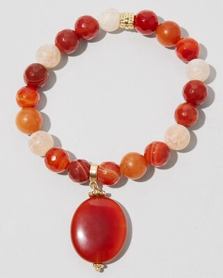 Agate Drop Off Stretch Bracelet