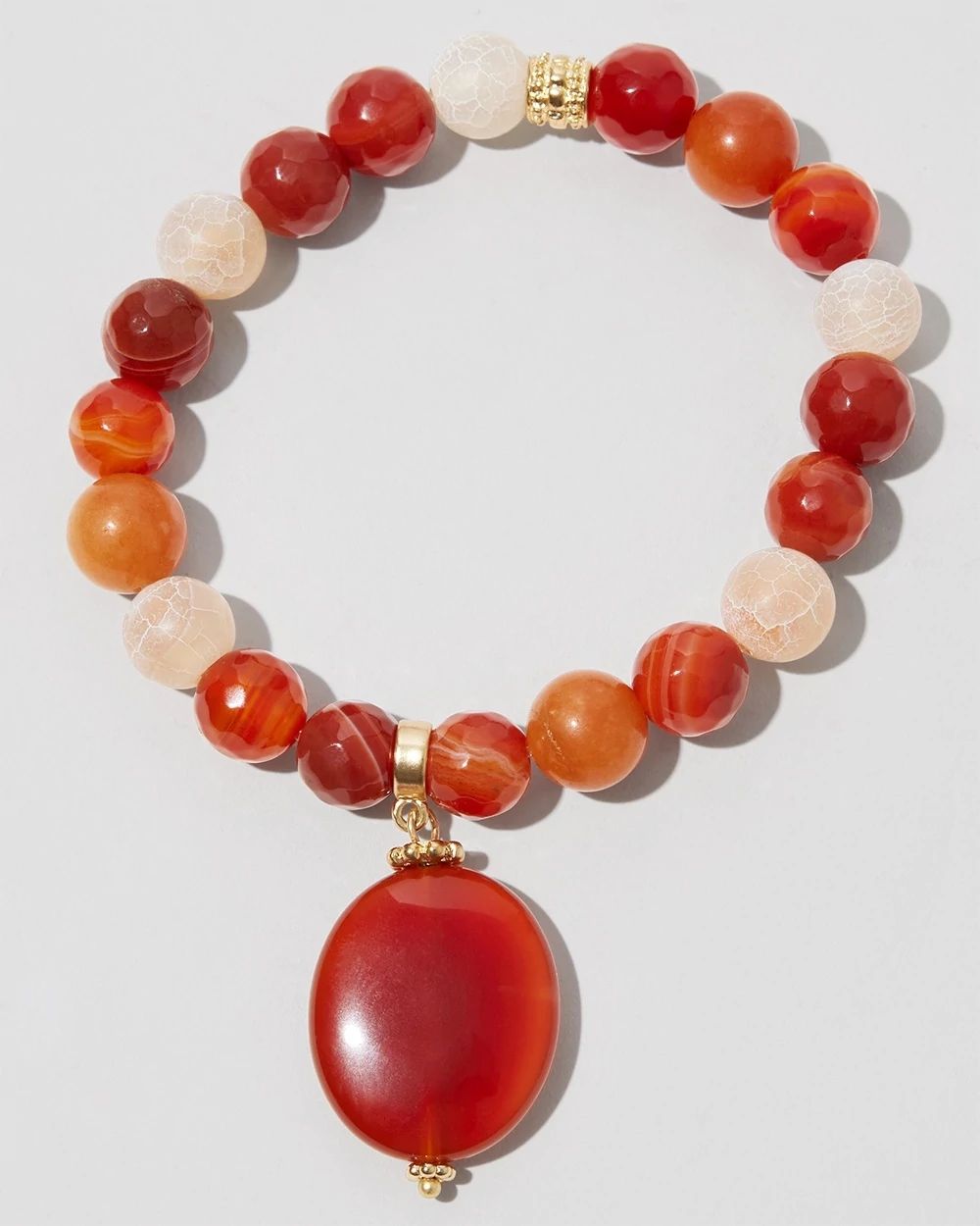Agate Drop Off Stretch Bracelet