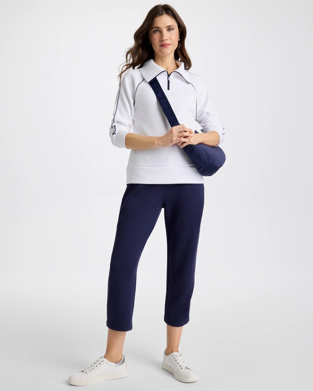 Zenergy® Soft Pique Half-Zip Pullover Top