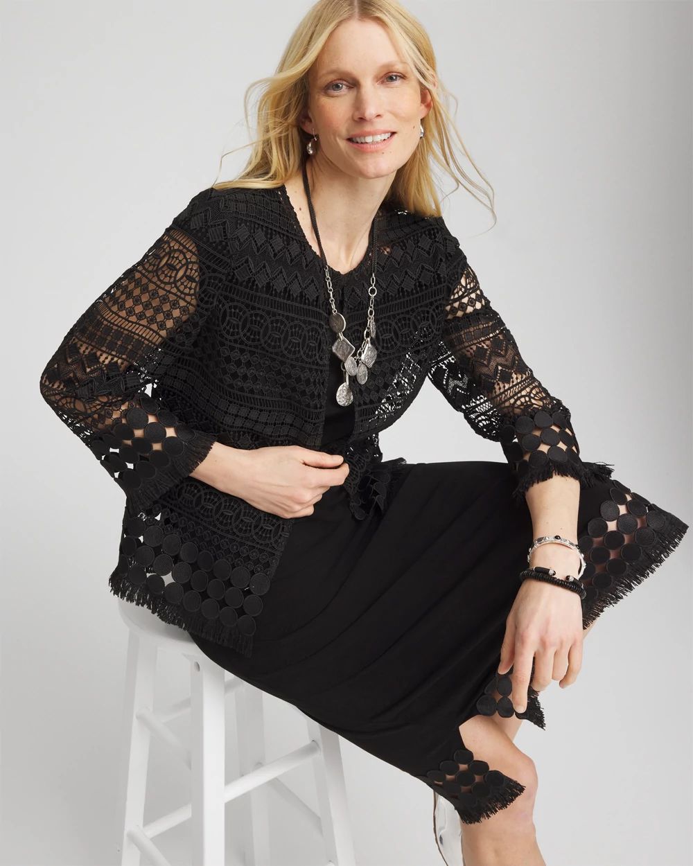 Travelers™ Lace Fringe Jacket