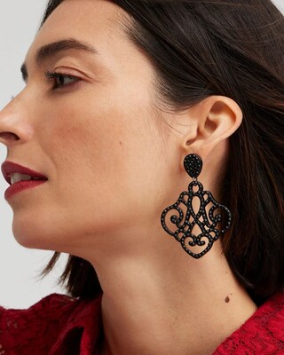 Black Chandelier Earrings