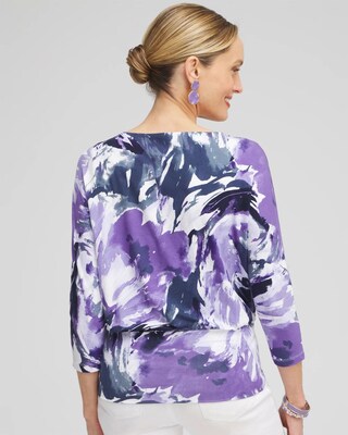 Touch of Cool™ Abstract Banded Hem Top