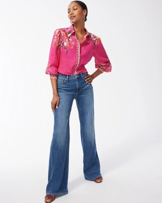 Petite High Rise Wide Leg Jeans