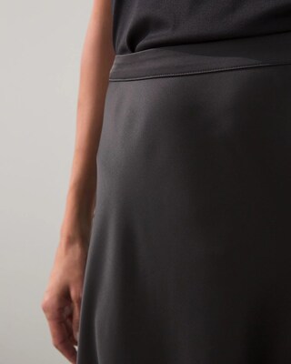 Black Label Stretch Satin Skirt