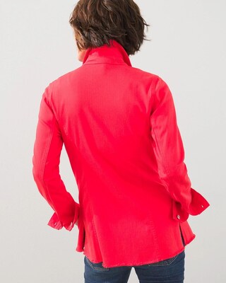 Frayed Hem Denim Jacket
