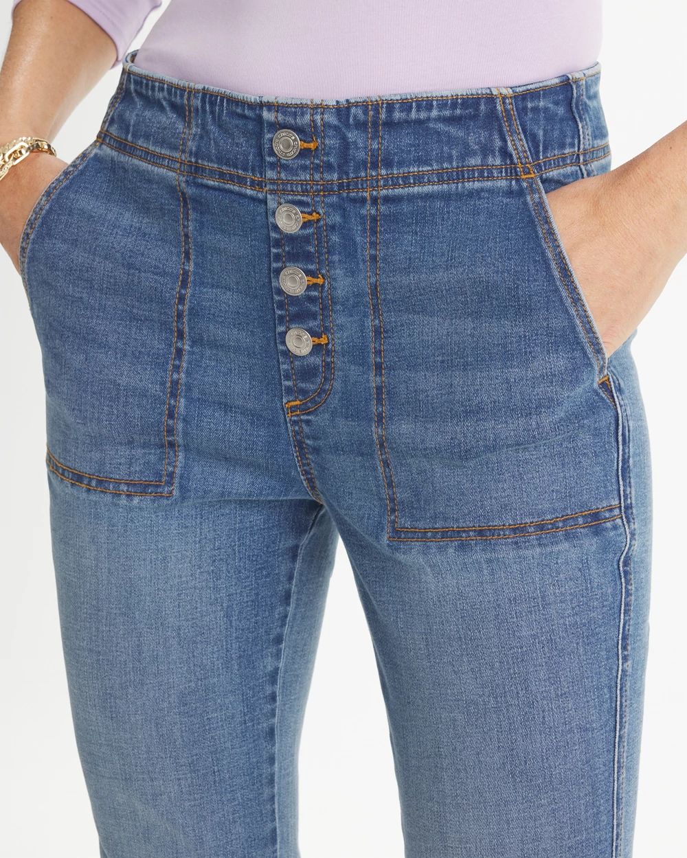 Pull-On 22" Capri Jeans click to view larger image.