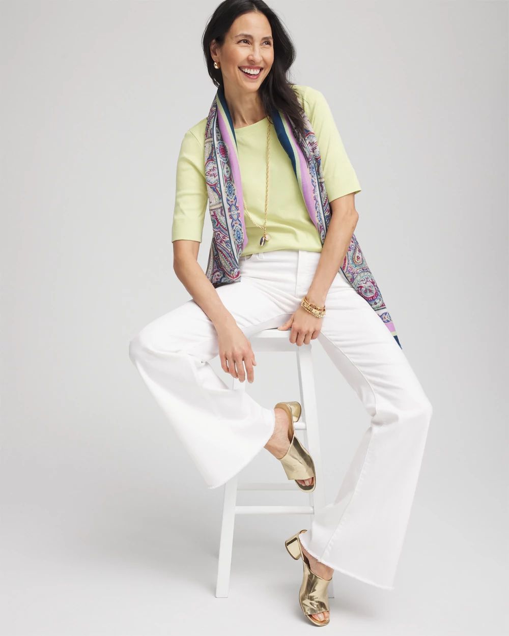 Pima Cotton Bateau-Neck Tee