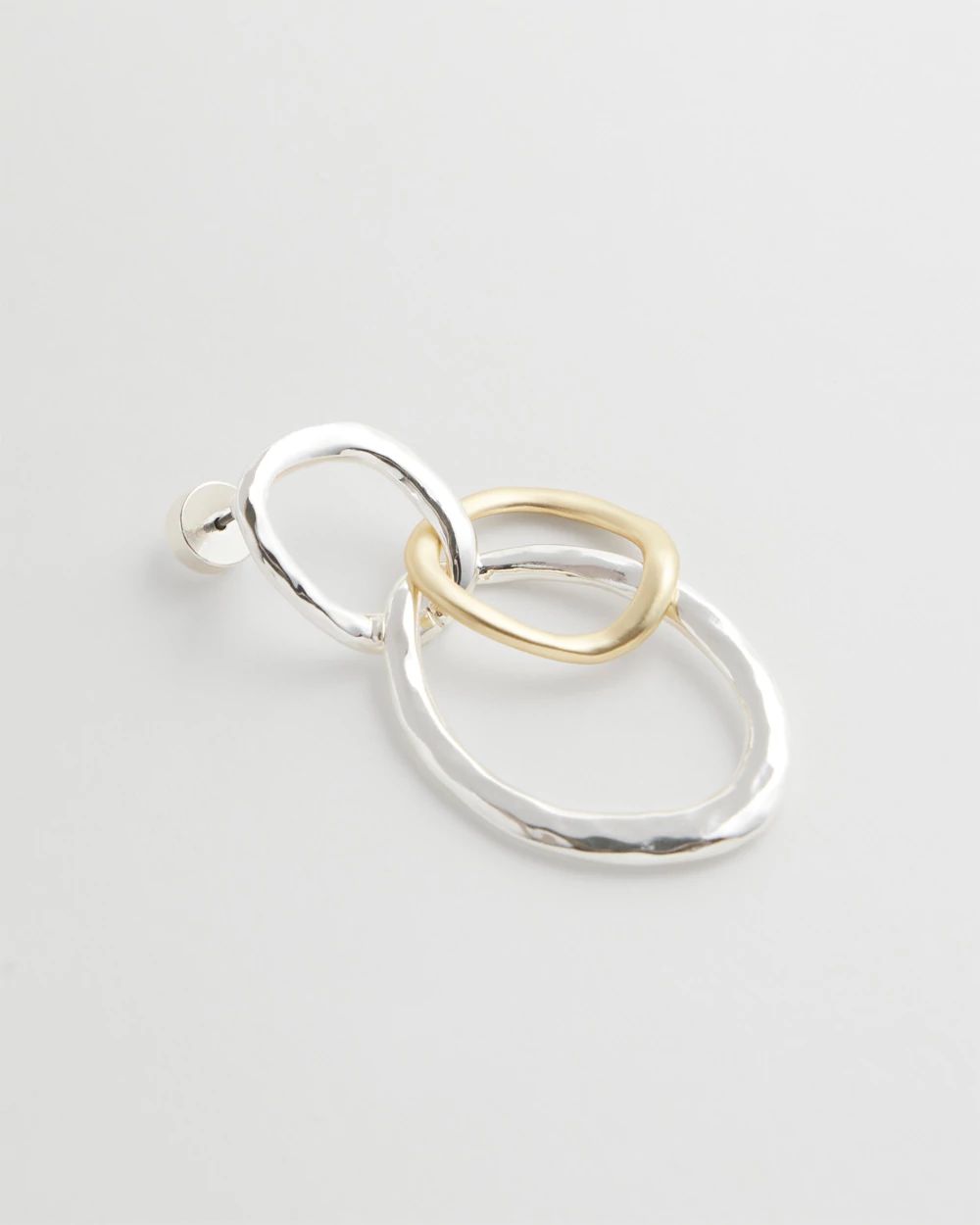 Mixed Metal Drop Earrings