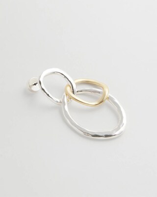 Mixed Metal Drop Earrings