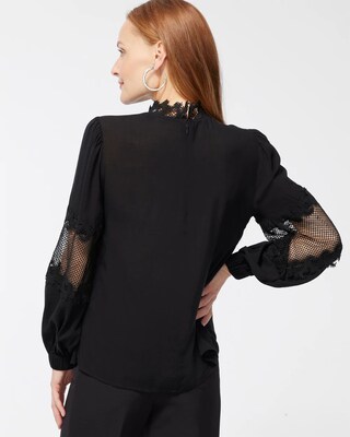 Black Label Lace Trim Top